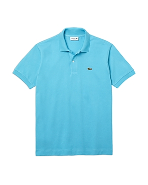 Lacoste Classic Cotton Pique Fashion Polo Shirt In Med Blue Zau Azure