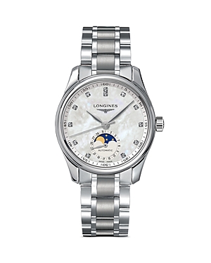 Longines Master Collection Watch, 34mm In White/silver