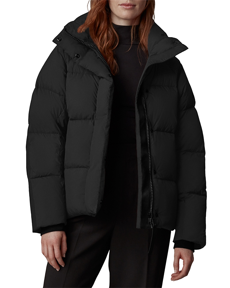 Canada Goose Junction Lightweight Water-repellent Puffer Jacket In Black