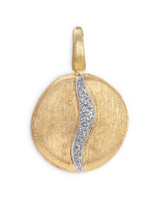 Marco Bicego - 18K White & Yellow Gold Jaipur Diamond Disc Pendant