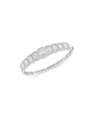 Bloomingdale's Fine Collection - Mosaic Diamond Statement Bangle in 14K White Gold, 3.0 ct. t.w. - Exclusive