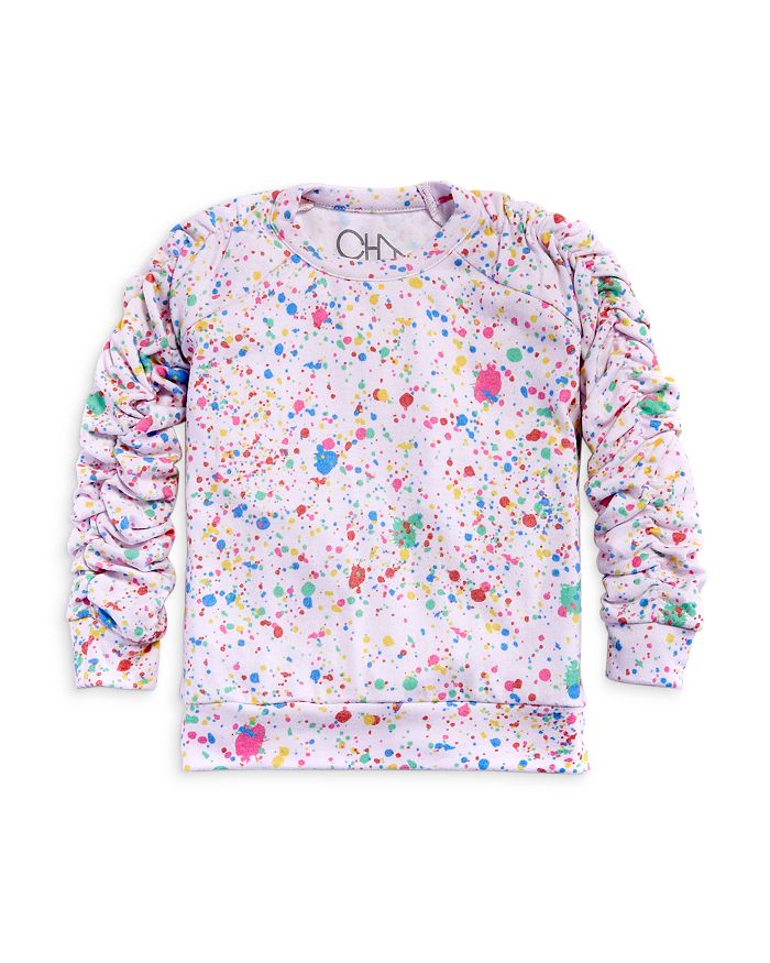CHASER Girls' Splatter Print Pullover - Little Kid | Bloomingdale's