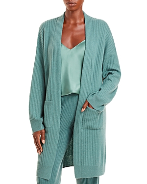 Sablyn Long Ribbed Cashmere Cardigan In Aspen