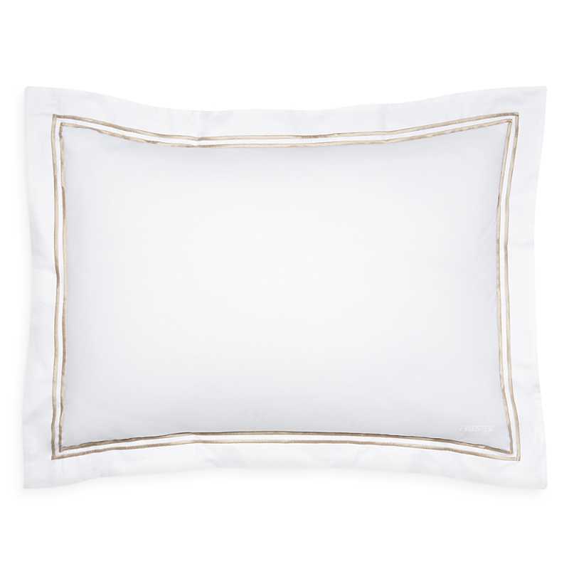 Frette Hotel Classic King Sham In White/khaki