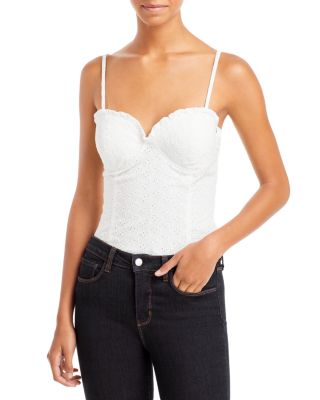 white eyelet bodysuit