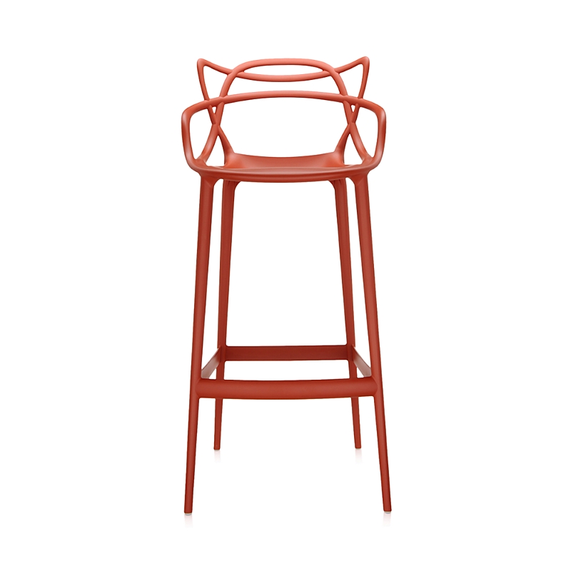 Kartell Masters Bar Stool In Rust Orange
