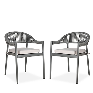 Safavieh Greer Outdoor Stackable Rope Chair, Set Of 2 In Gray