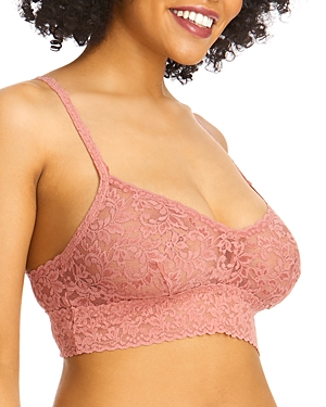 Hanky Panky V-neck Retro Lace Bralette In Himalayan