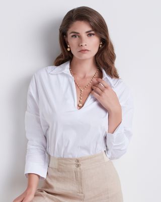 18K Yellow Gold Africa Diamond Y Necklace, 16.75"