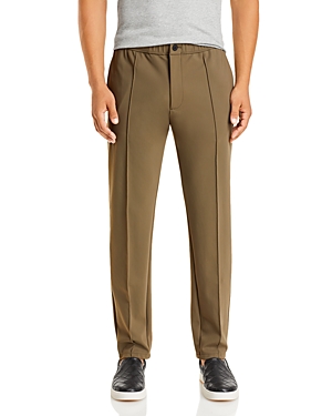 Theory Curtis Precision Slim Fit Track Trousers In Dark Moss