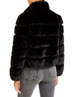 small black fur jacket