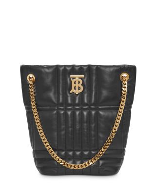【BURBERRY】LOLA CHAIN BAG Authentic Burberry TB Lambskin Quilted Lola Wallet On Chain