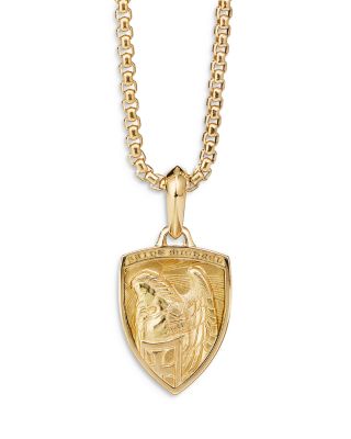 Men's St. Michael Pendant in 18K Yellow Gold