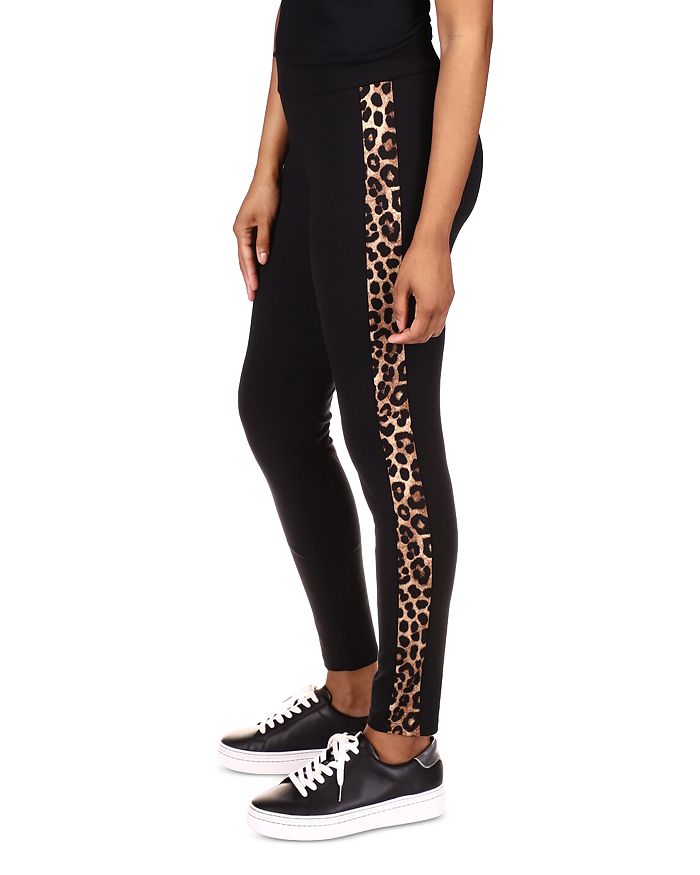 Michael Michael Kors logo-tape leopard-print Leggings - Farfetch