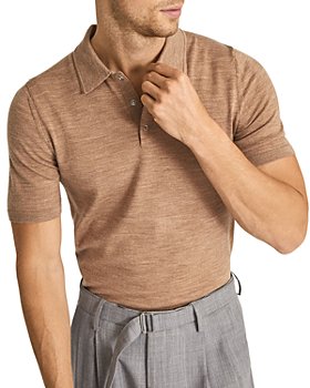REISS - Blair Wool Snap Polo Shirt