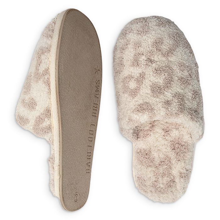 Shop Barefoot Dreams Women's Cozychic Barefoot In The Wild Slippers In Cream/stone