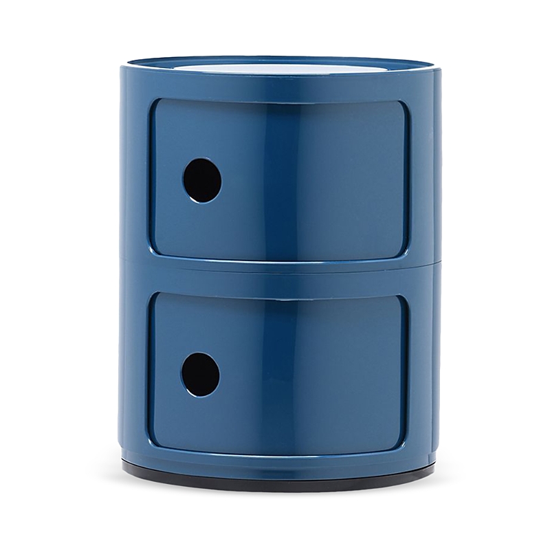 Shop Kartell Componibili Colors 2 Tier Storage Tower In Blue