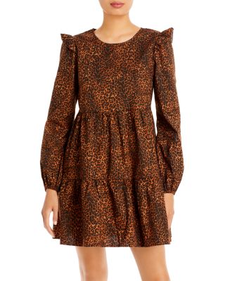 wayf leopard dress
