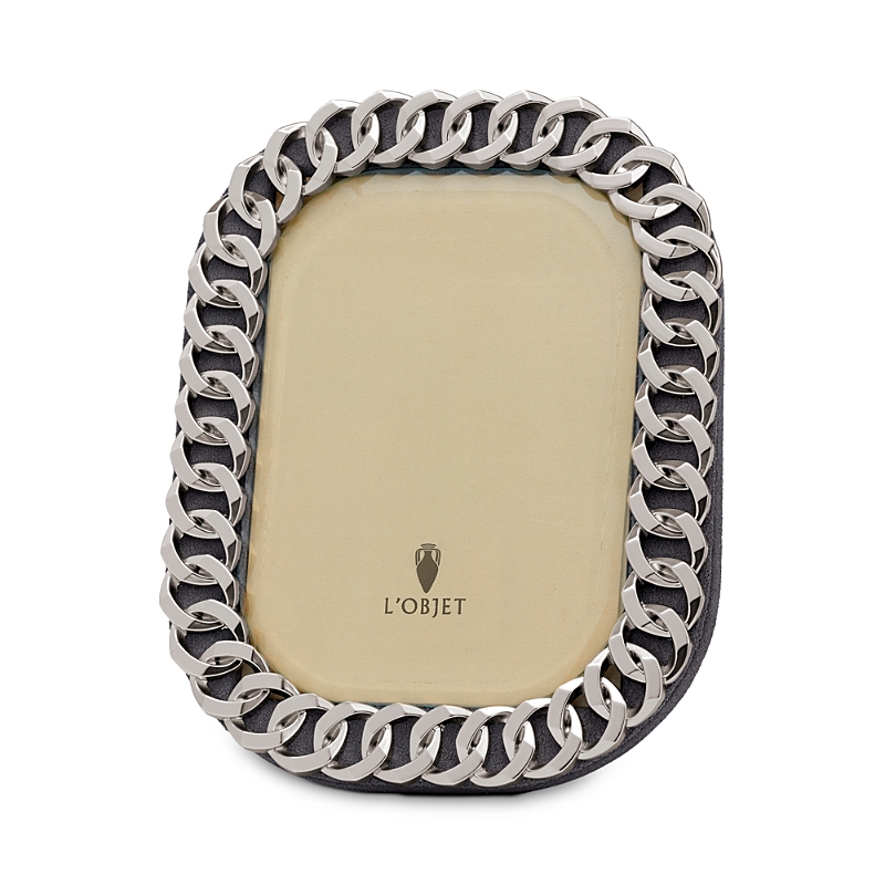 L'objet Cuban Link 4 X 6 Picture Frame In Platinum