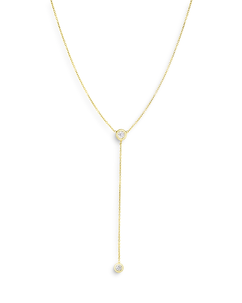 Roberto Coin 18K Yellow Gold Tiny Treasures Diamond Y Necklace, 16