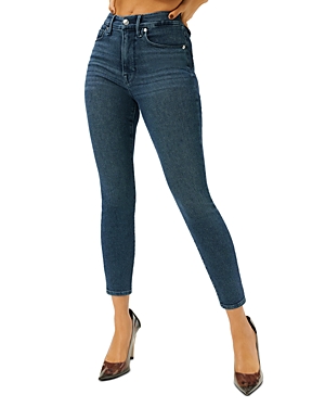 Shop Good American Good Waist Cropped Skinny Jeans In Blue798