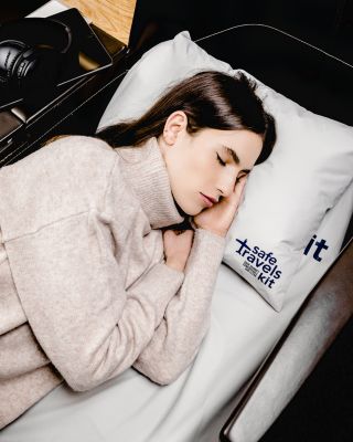 Safe Travels Kit - Luxury Travel Airplane Seat Cover & Pillow Case Set