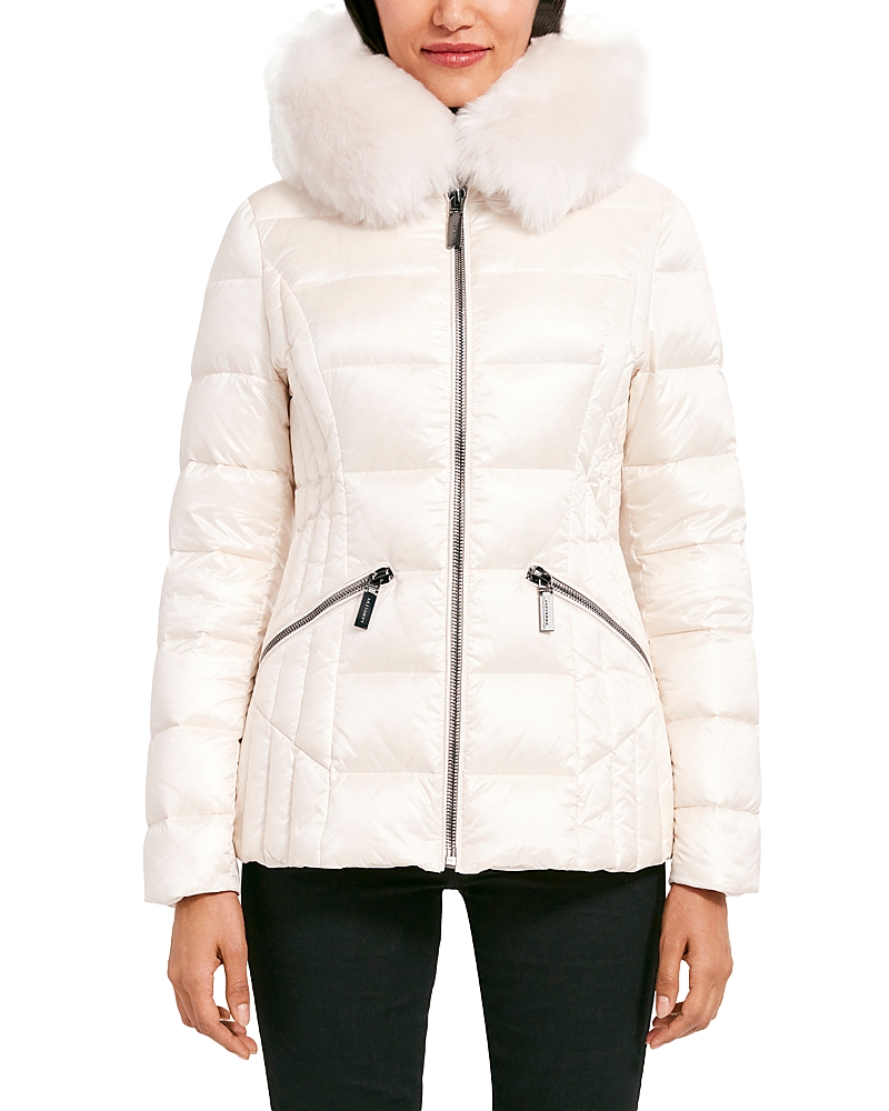 Dawn Levy Nikki Shearling Trim Puffer Coat