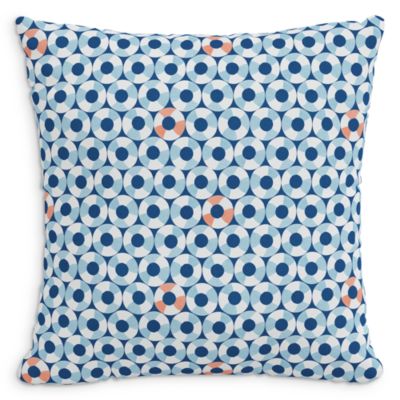 Cloth & Company The Pool Floats Linen Decorative Pillow with Feather Insert, 20 x 20