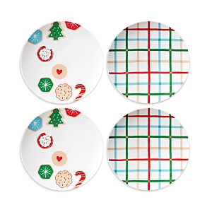 Photos - Dinner Set no brand kate spade new york Cookie Time Accent Plate, Set of 4 White L893518 