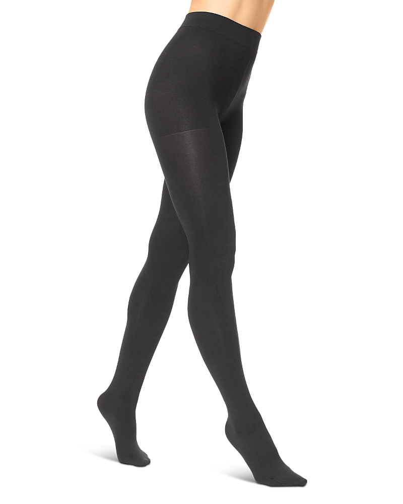 Hue Blackout Tights With Control Top In Black