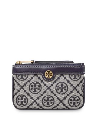 Tory burch monogram outlet card case key fob