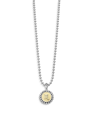 Lagos Signature Caviar Zodiac Pendant Necklace In Scorpio