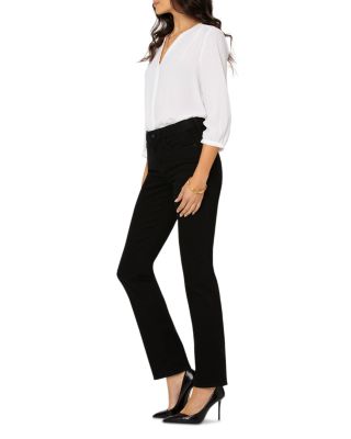 Marilyn High Rise Straight Jeans in Black