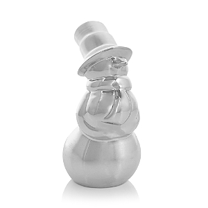 Nambe Miniature Snowman Figurine In Silver