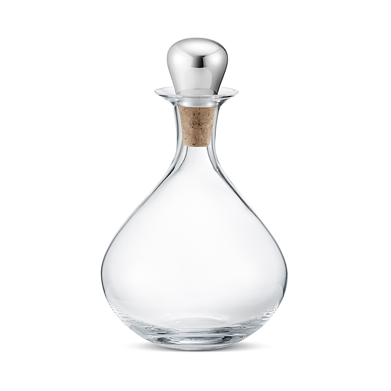 Georg Jensen Sky Liquor Decanter In Silver/glass