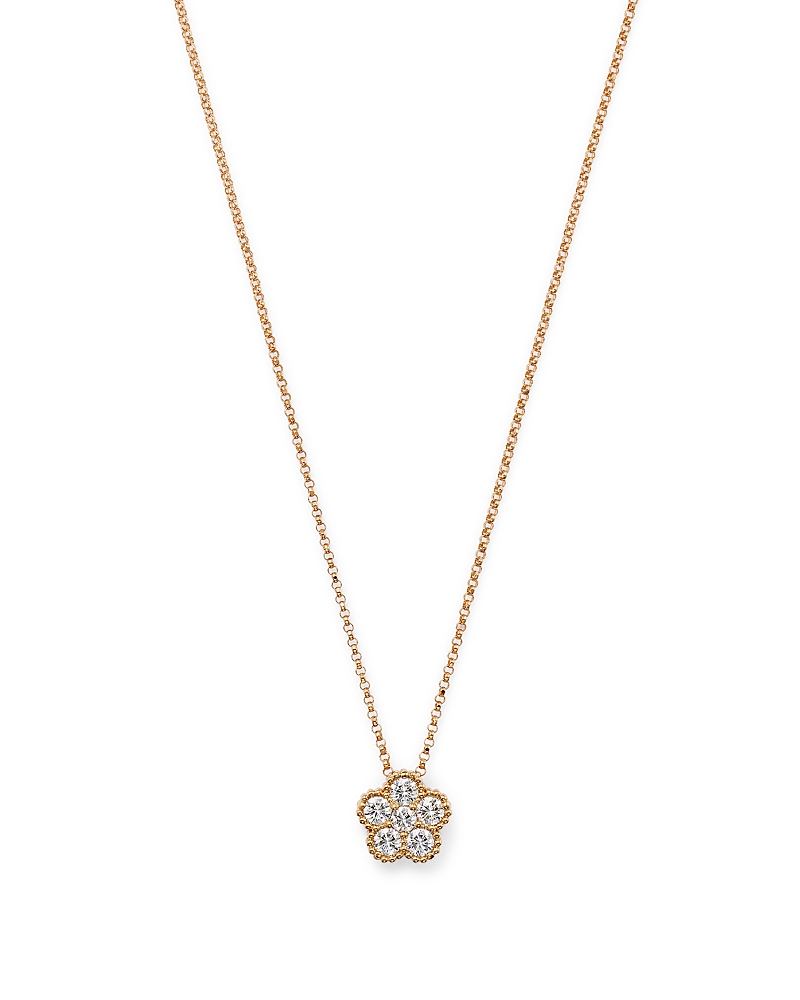 Roberto Coin 18K Yellow Gold Daisy Diamond Pendant Necklace, 17 - Exclusive