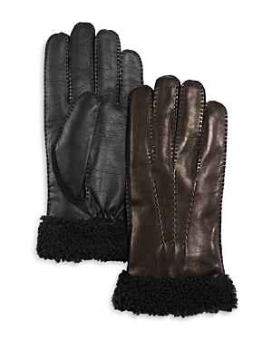 The Men's Store at Bloomingdale's Shearling Cuff Tech Gloves - 100% Exclusive