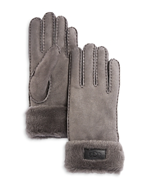 Ugg Shearling Gloves In Metal