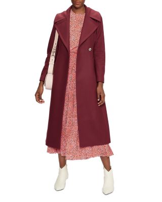 burgundy coat ted baker