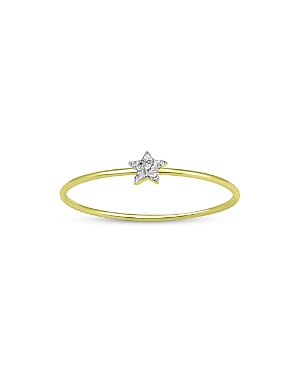 Meira T 14k White & Yellow Gold Diamond Star Ring In White/gold