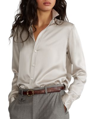 ralph lauren silk charmeuse blouse