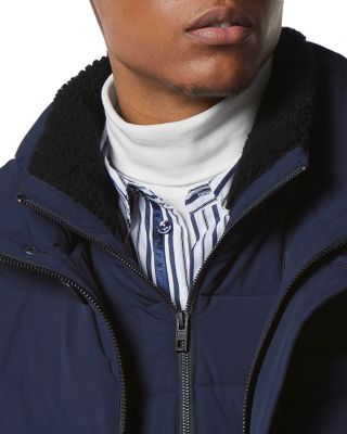 Shelton Cool Touch Regular Fit Quilted Down Parka with Removable Shearling Trimmed Bib