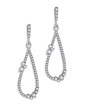 Bloomingdale's - Diamond Teardrop Statement Earrings in 14K White Gold, 0.75 ct. t.w. - 100% Exclusive
