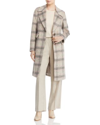 Calvin klein plaid outlet coat