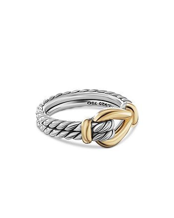 David Yurman - 18K Yellow Gold & Sterling Silver Thoroughbred Loop Ring
