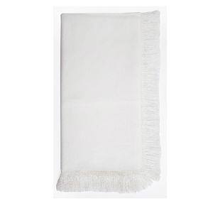 Aman Imports Fringed Napkin - Exclusive In White