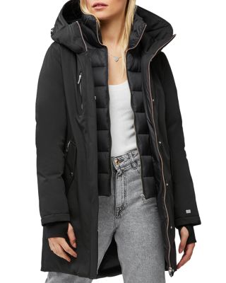 soia & kyo slim fit hooded down coat