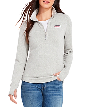 Vineyard Vines Dreamcloth Relaxed Half Zip Sweatshirt In Light Gray