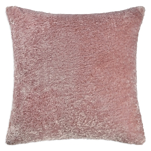 Renwil Ren-wil Lulu Solid Faux Shearling Decorative Pillow, 22 X 22 In Soft Pink