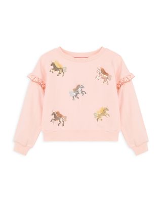 Girls' Sequin Unicorn Cotton Sweatshirt - Little Kid, Big Kid
